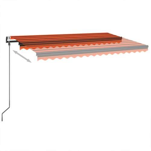 Automatska tenda sa senzorom LED 400x350 cm narančasto-smeđa - Šareni 400 x 350 cm 1 Cijena