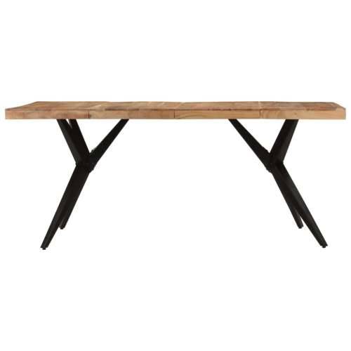 Blagovaonski stol crni 180x90x77 cm od masivnog bagremovog drva  - Crna 180 x 90 x 77 cm 1 Masivno bagremovo drvo Cijena