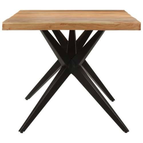 Blagovaonski stol crni 180x90x77 cm od masivnog bagremovog drva  - Crna 180 x 90 x 77 cm 1 Masivno bagremovo drvo Cijena
