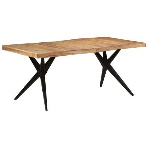 Blagovaonski stol crni 180x90x77 cm od masivnog bagremovog drva  - Crna 180 x 90 x 77 cm 1 Masivno bagremovo drvo Cijena