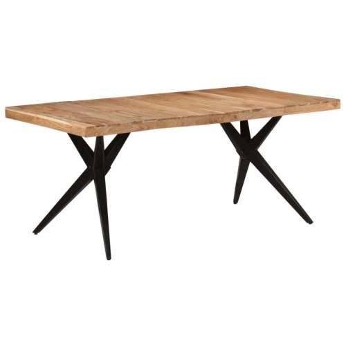 Blagovaonski stol crni 180x90x77 cm od masivnog bagremovog drva  - Crna 180 x 90 x 77 cm 1 Masivno bagremovo drvo Cijena