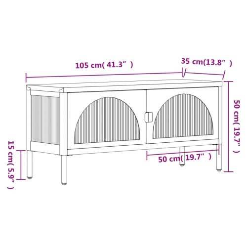 TV ormarić crni 105 x 35 x 50 cm od stakla i čelika Cijena