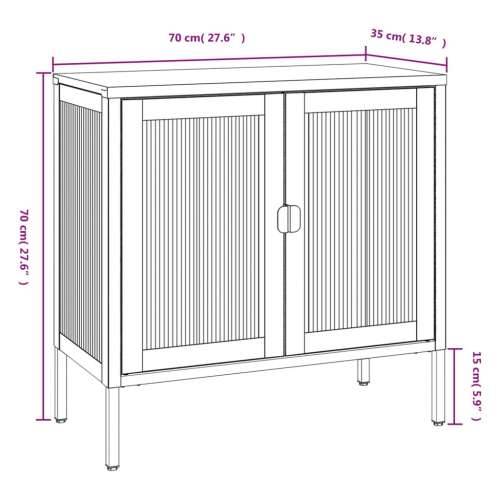 Komoda crna 70 x 35 x 70 cm od stakla i čelika Cijena