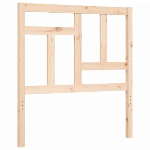 Okvir kreveta s uzglavljem za jednu osobu od masivnog drva - Prirodna 90 x 190 cm Cijena