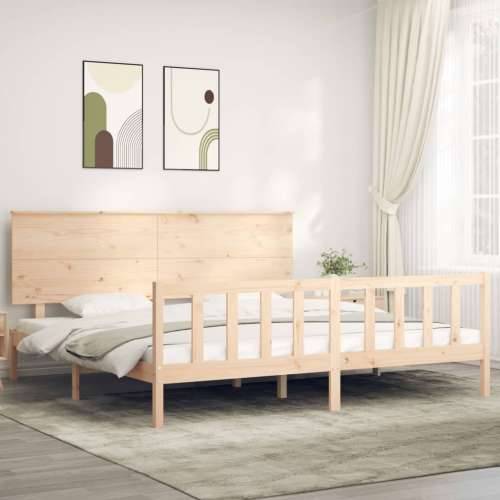 Okvir kreveta bez madraca 200 x 200 cm od masivne borovine - Prirodna 200 x 200 cm Cijena