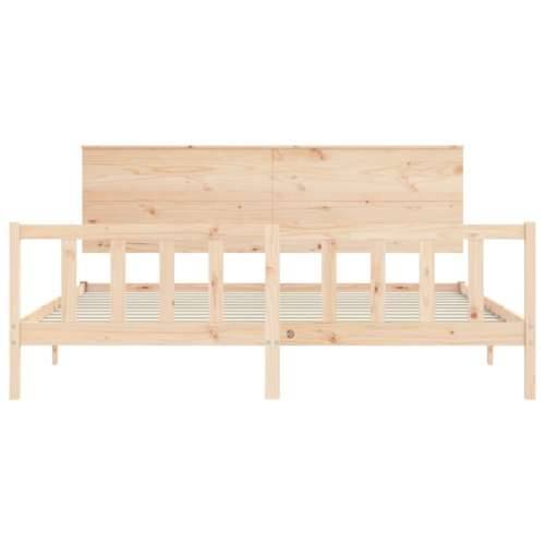 Okvir kreveta bez madraca 200 x 200 cm od masivne borovine - Prirodna 200 x 200 cm Cijena