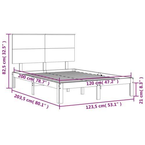 Okvir kreveta bez madraca bijeli 120 x 200 cm masivna borovina - Bijela 120 x 200 cm Cijena