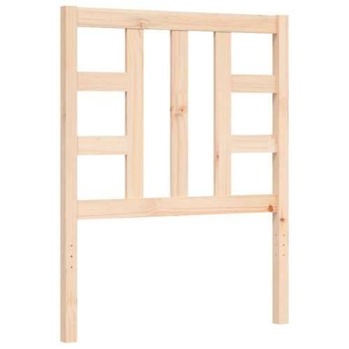 Okvir kreveta s uzglavljem mali jednokrevetni masivno drvo - Prirodna 75 x 190 cm Cijena