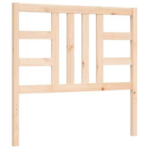 Okvir kreveta s uzglavljem za jednu osobu od masivnog drva - Prirodna 90 x 190 cm Cijena