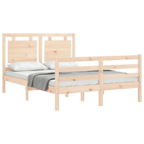 Okvir za krevet s uzglavljem 140x200 cm od masivnog drva Cijena