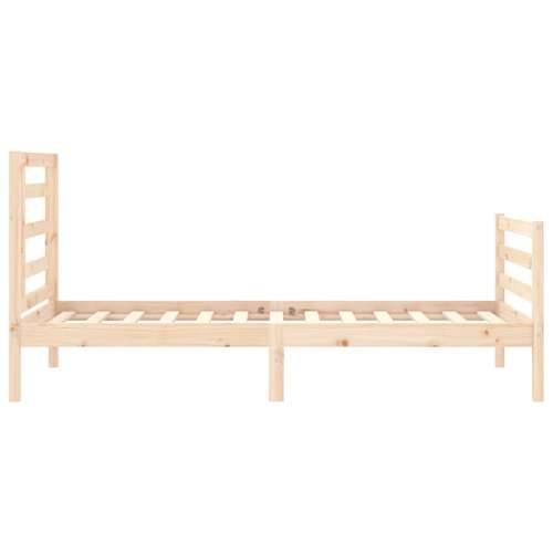 Okvir kreveta s uzglavljem 90 x 200 cm od masivnog drva - Prirodna 90 x 200 cm Cijena