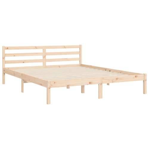 Okvir kreveta s uzglavljem 160 x 200 cm od masivnog drva Cijena