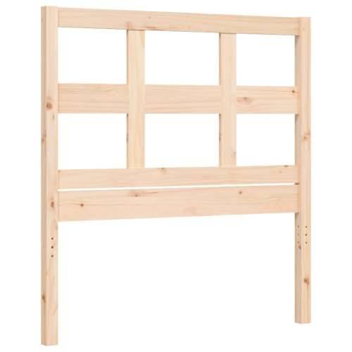 Okvir kreveta s uzglavljem za jednu osobu od masivnog drva - Prirodna 90 x 190 cm Cijena