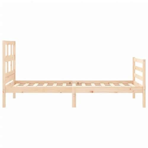 Okvir kreveta s uzglavljem 90 x 200 cm od masivnog drva - Prirodna 90 x 200 cm Cijena