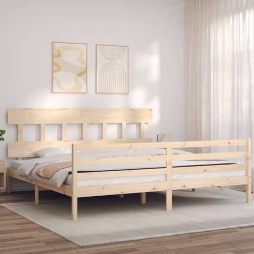 Okvir kreveta s uzglavljem veliki bračni od masivnog drva