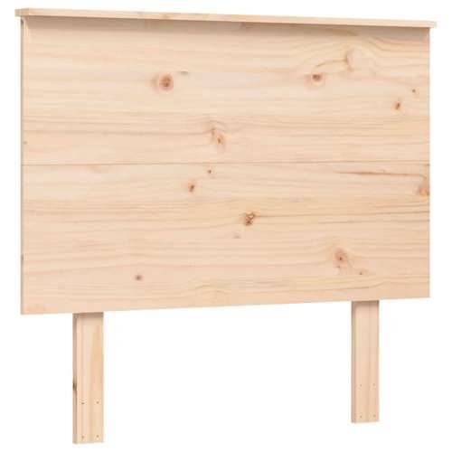 Okvir kreveta s uzglavljem mali jednokrevetni masivno drvo - Prirodna 75 x 190 cm Cijena