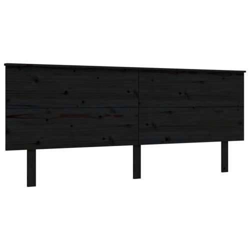 Okvir za krevet s uzglavljem crni 200 x 200 cm od masivnog drva - Crna 200 x 200 cm Cijena