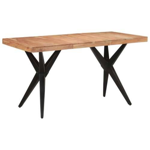 Blagovaonski stol crni 140x70x76 cm od masivnog bagremovog drva  - Crna 140 x 70 x 76 cm 1 Masivno bagremovo drvo Cijena