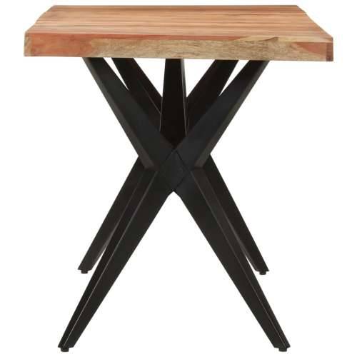 Blagovaonski stol crni 140x70x76 cm od masivnog bagremovog drva  - Crna 140 x 70 x 76 cm 1 Masivno bagremovo drvo Cijena