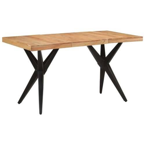Blagovaonski stol crni 140x70x76 cm od masivnog bagremovog drva  - Crna 140 x 70 x 76 cm 1 Masivno bagremovo drvo Cijena