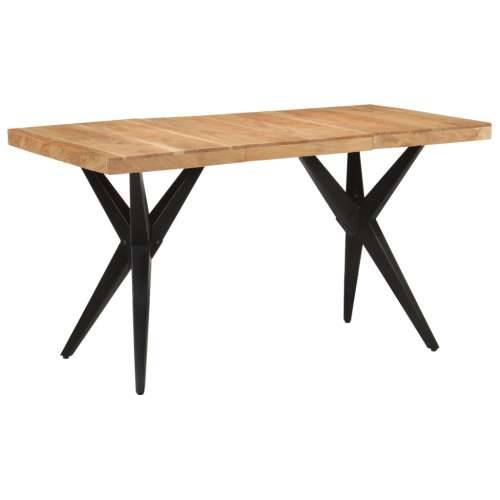 Blagovaonski stol crni 140x70x76 cm od masivnog bagremovog drva  - Crna 140 x 70 x 76 cm 1 Masivno bagremovo drvo Cijena