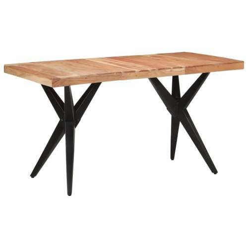 Blagovaonski stol crni 140x70x76 cm od masivnog bagremovog drva  - Crna 140 x 70 x 76 cm 1 Masivno bagremovo drvo Cijena