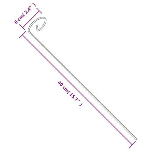 Kolci za vrtne biljke 20 kom tamnozeleni 40 cm čelični - 40 cm 20 Cijena