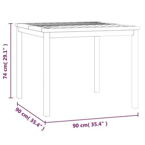 Vrtni stol - Blagovaonski stol 90 x 90 x 74 cm masivno bagremovo drvo - 90 x 90 x 74 cm 1 Cijena