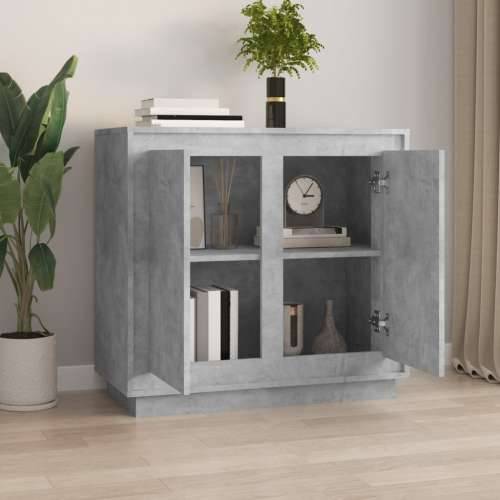 Komoda siva boja betona 80 x 34 x 75 cm od konstruiranog drva - Beton siva 1 Cijena