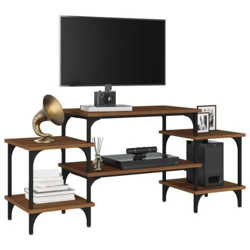 TV ormarić boja smeđeg hrasta 117x35x52 cm konstruirano drvo - Smeđi hrast 1 117 cm Cijena