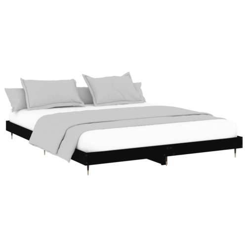 Okvir za krevet crni 200 x 200 cm konstruirano drvo - Crna 200 x 200 cm Cijena