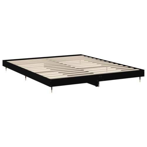 Okvir za krevet crni 200 x 200 cm konstruirano drvo - Crna 200 x 200 cm Cijena