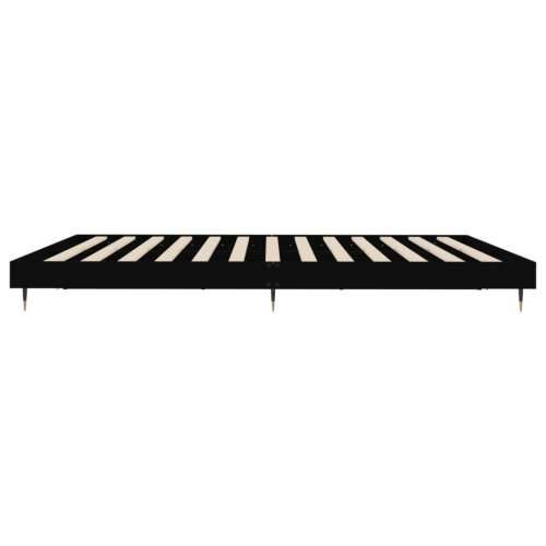 Okvir za krevet crni 200 x 200 cm konstruirano drvo - Crna 200 x 200 cm Cijena