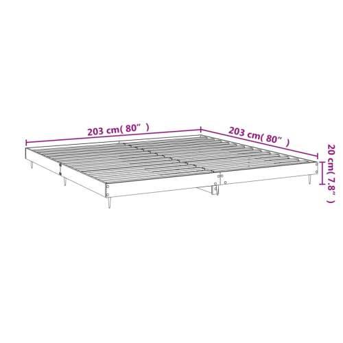 Okvir za krevet crni 200 x 200 cm konstruirano drvo - Crna 200 x 200 cm Cijena