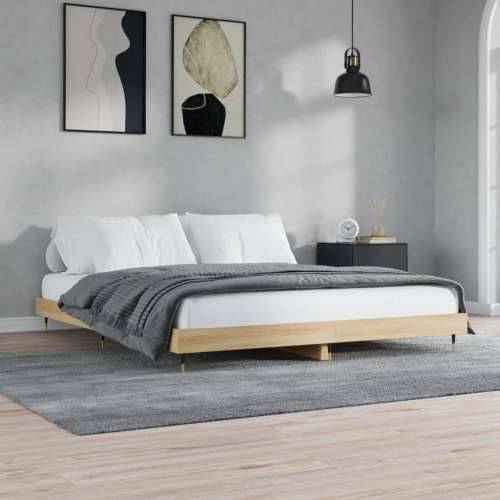 Okvir kreveta bez madraca 200x200 cm od konstruiranog drva - sonoma hrast 200 x 200 cm Cijena