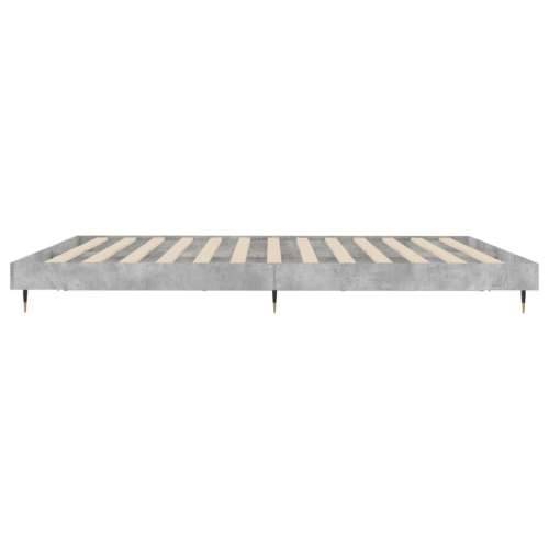 Okvir kreveta boja betona 200x200 cm od konstruiranog drva Cijena
