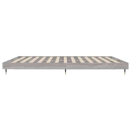 Okvir za krevet boja hrasta 200x200 cm od konstruiranog drva - Sivi hrast sonoma 200 x 200 cm Cijena