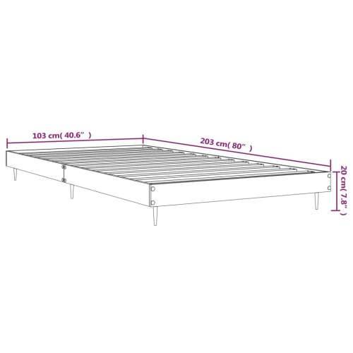 Okvir kreveta boja betona 100x200 cm od konstruiranog drva - Beton siva 100 x 200 cm Cijena