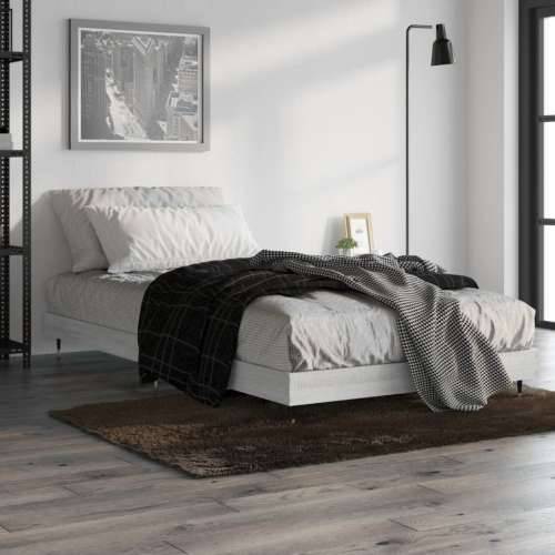 Okvir za krevet boja hrasta 100x200 cm od konstruiranog drva - Sivi hrast sonoma 100 x 200 cm Cijena