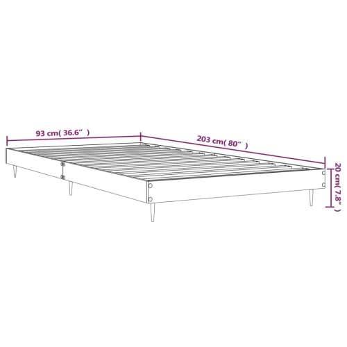 Okvir za krevet crni 90x200 cm konstruirano drvo Cijena