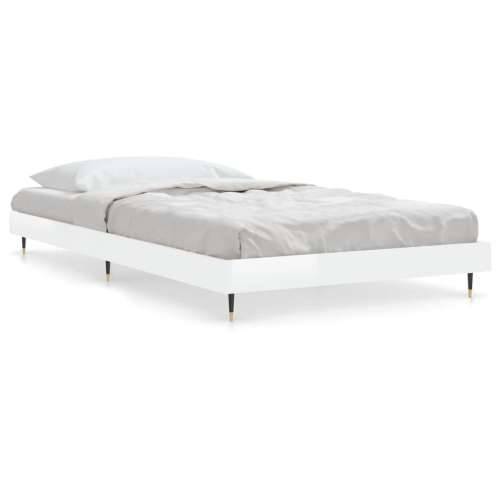 Okvir za krevet visoki sjaj bijeli 90x200 cm konstruirano drvo Cijena