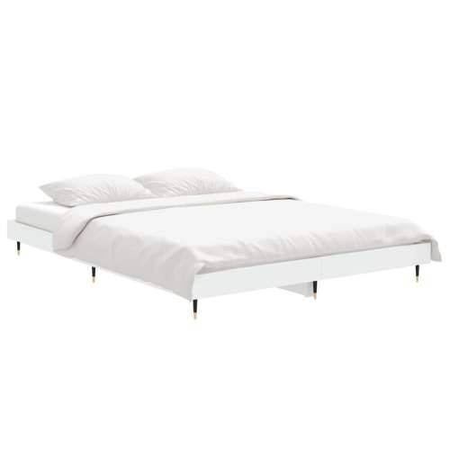 Okvir za krevet bijela 140x190 cm konstruirano drvo - Bijela 140 x 190 cm Cijena