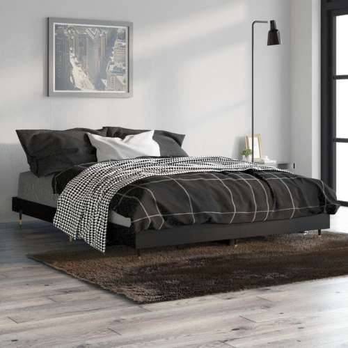Okvir za krevet crni 140x190 cm konstruirano drvo