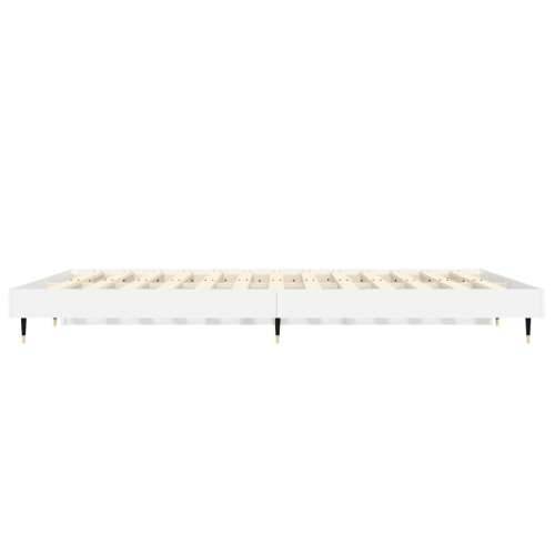 Okvir za krevet visoki sjaj bijeli 140x190 cm konstruirano drvo Cijena