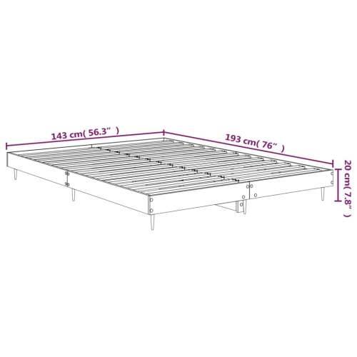 Okvir za krevet visoki sjaj bijeli 140x190 cm konstruirano drvo Cijena