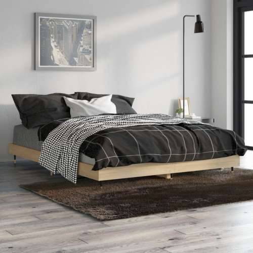 Okvir za krevet boja hrasta 140x190 cm od konstruiranog drva
