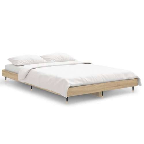 Okvir za krevet boja hrasta 120x190 cm od konstruiranog drva Cijena