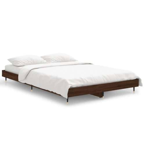 Okvir za krevet smeđi hrast 120x190 cm konstruirano drvo Cijena
