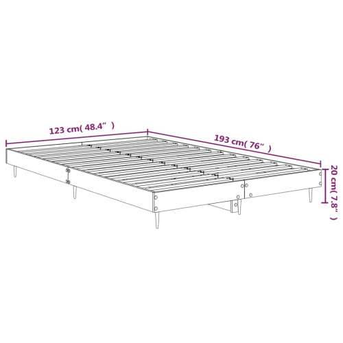 Okvir za krevet smeđi hrast 120x190 cm konstruirano drvo Cijena