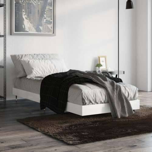 Okvir za krevet visoki sjaj bijeli 75x190 cm konstruirano drvo - Visoko sjajno bijela 75 x 190 cm Cijena
